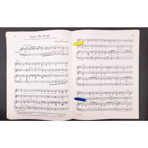 Vintage Unsinkable Molly Brown Vocal Selections Debbie Reynolds 1960 Song Book - Picture 9 of 9